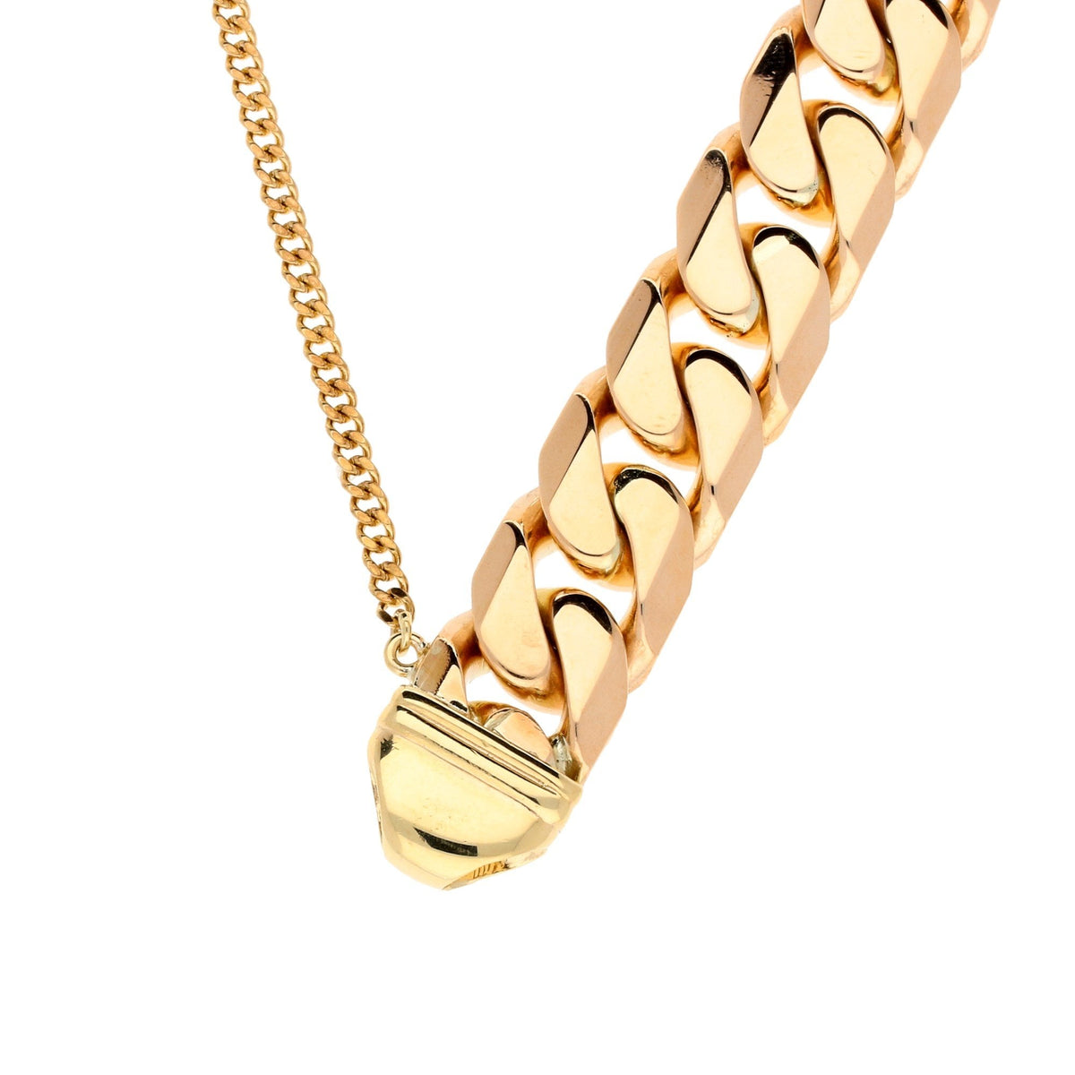 9ct Yellow Gents Heavy Curb Bracelet - 142.90g