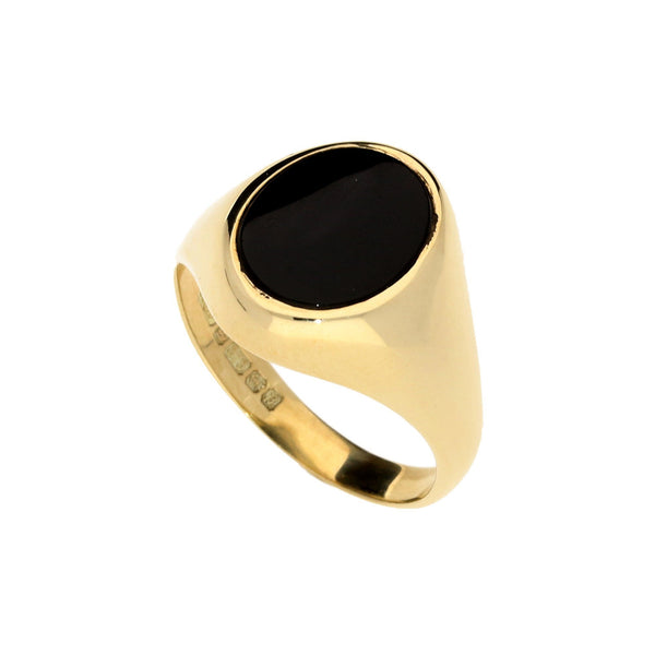 9ct Yellow Gold Gents Onyx Signet Ring