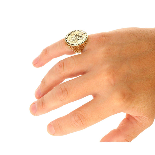 9ct Yellow Gold St George Ring