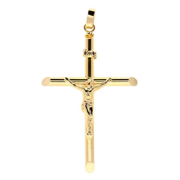 9ct Yellow Gold Large Hollow Crucifix - 4.5g