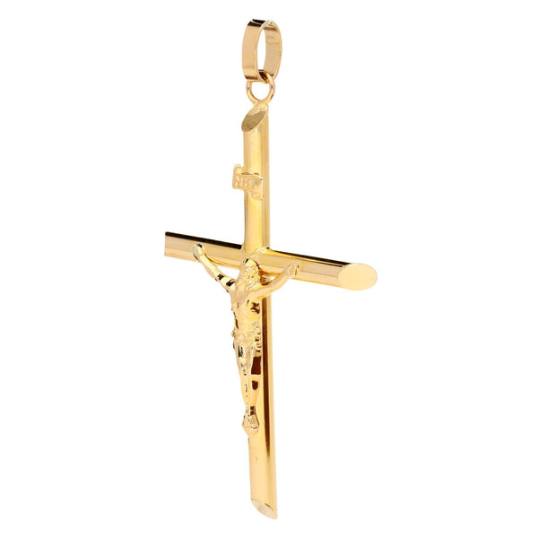 9ct Yellow Gold Large Hollow Crucifix - 4.5g