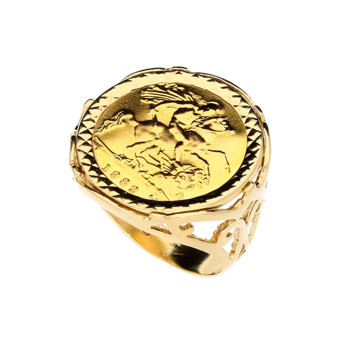 1982 Half Sovereign Gold Ring - 7.5g