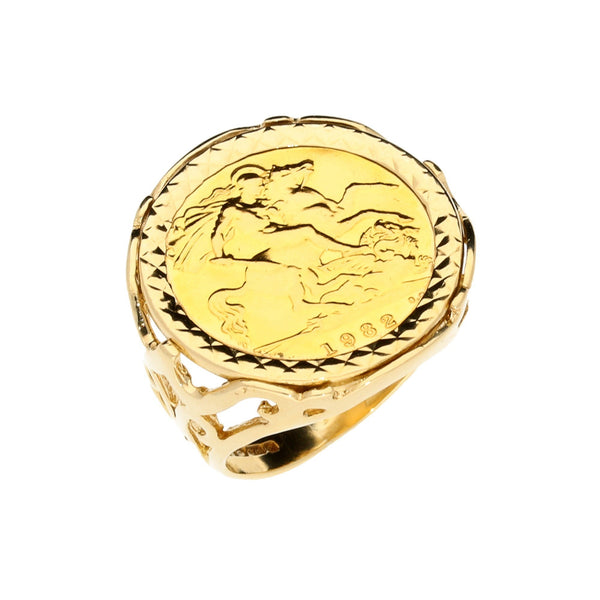 1982 Half Sovereign Gold Ring - 7.5g