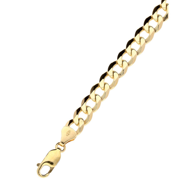 9ct Yellow Gold Gents Curb Bracelet - 14.70g