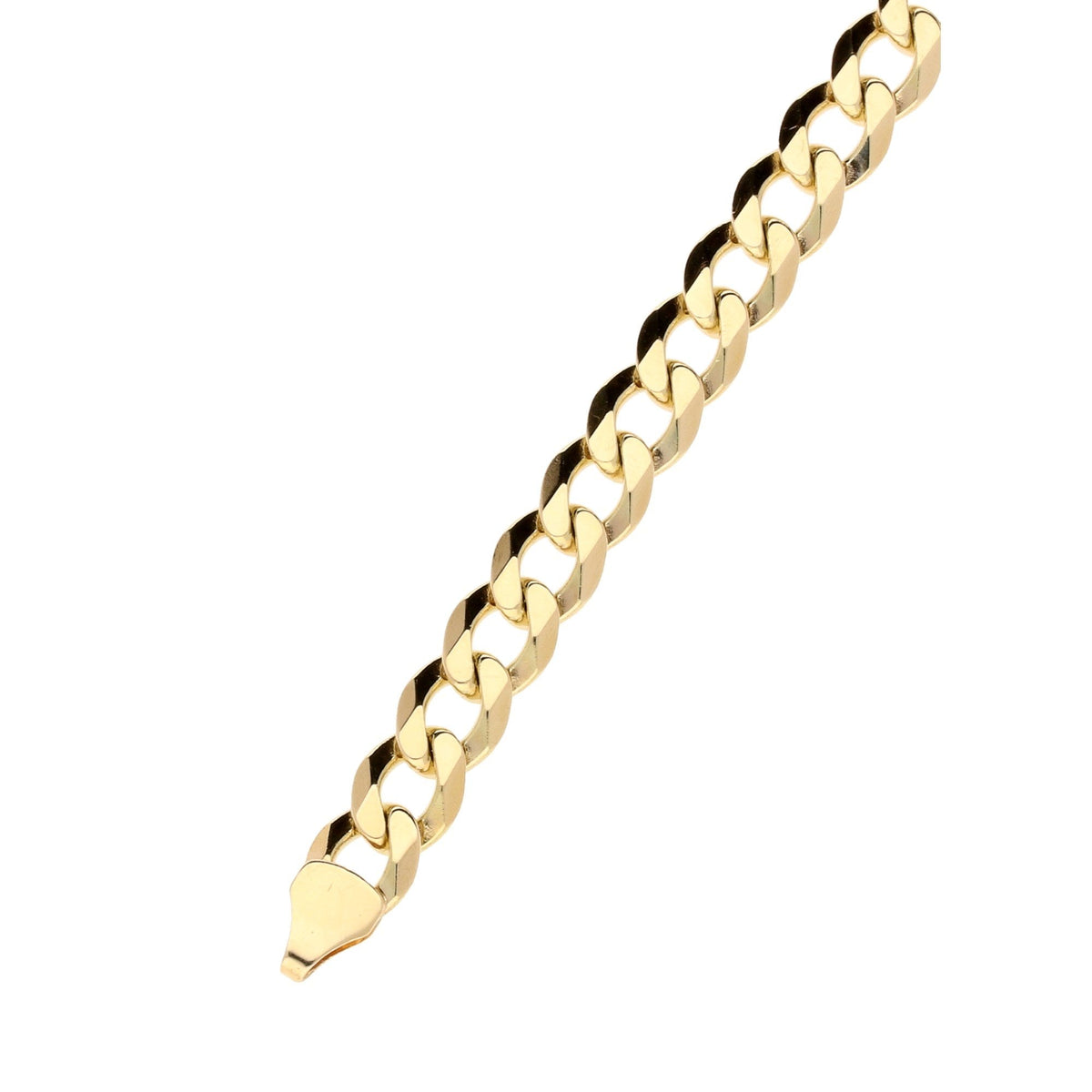 9ct Yellow Gold Gents Curb Bracelet - 14.70g