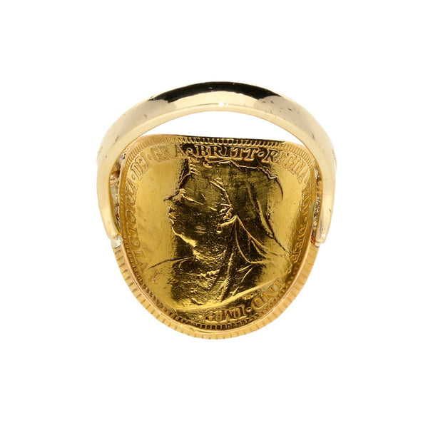 1894 Bent-Over Full Sovereign Ring - 9.10g