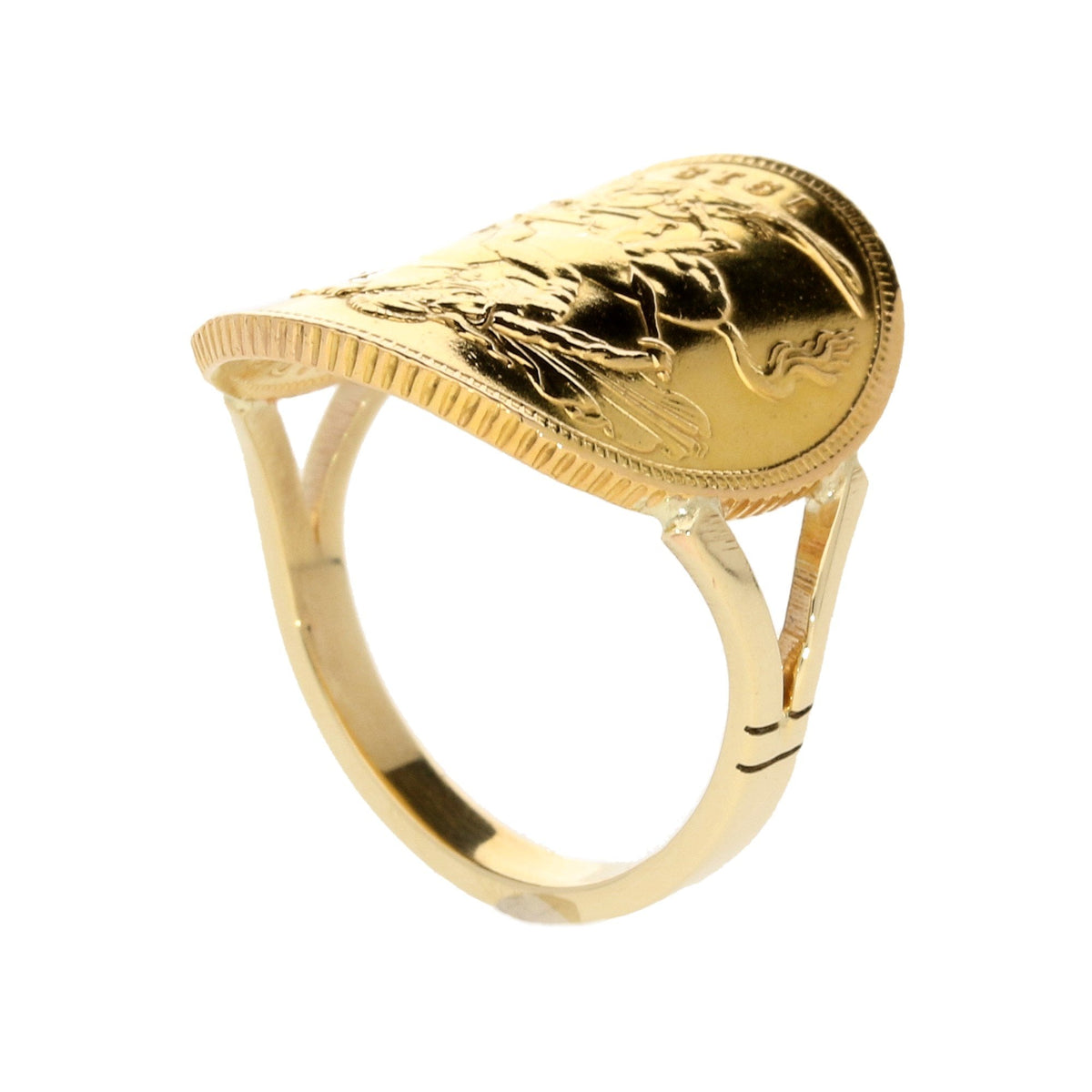 1913 Full Bent-Over Sovereign Ring - 9.60g