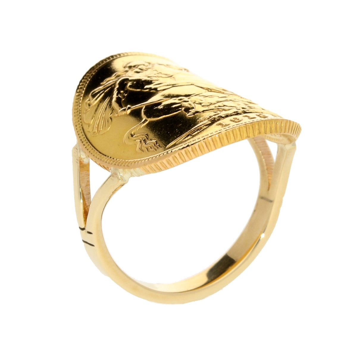 1913 Full Bent-Over Sovereign Ring - 9.60g