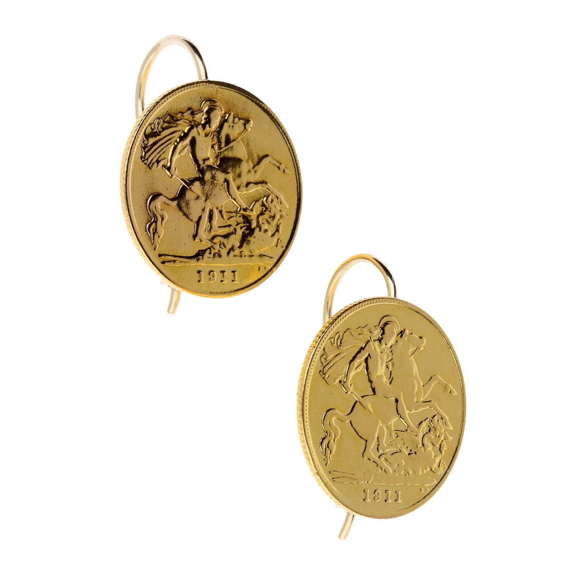 1911 Half-Sovereign Earrings - 8.60g
