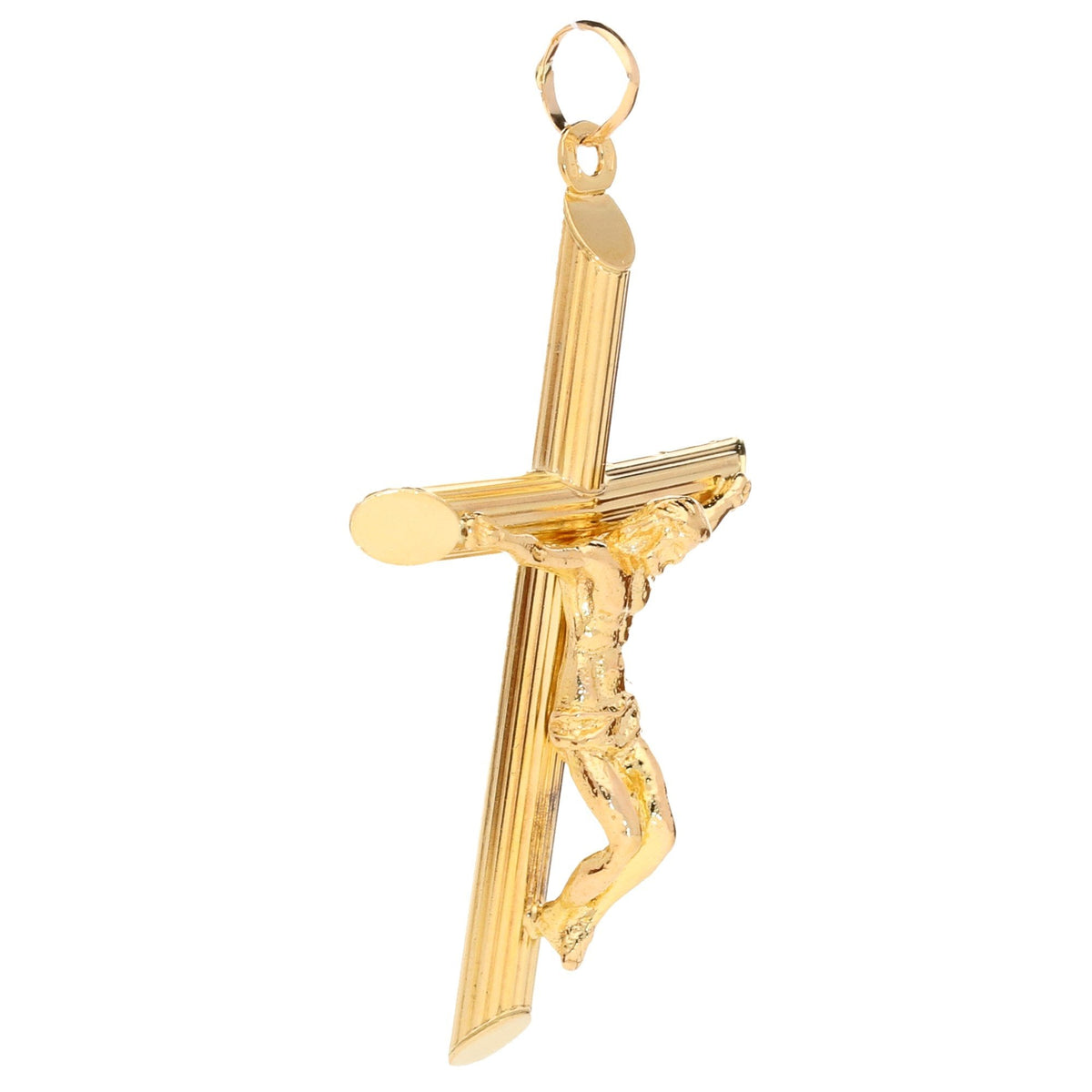 9ct Yellow Gold Hollow Crucifix - 5.20g