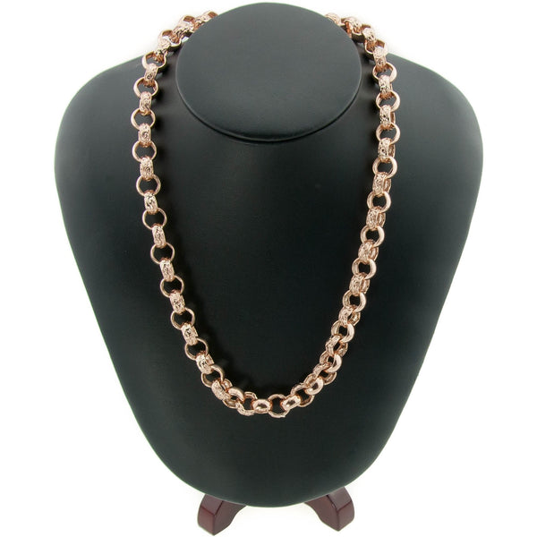 9ct Rose Gold Heavy Belcher Chain - 110.30g