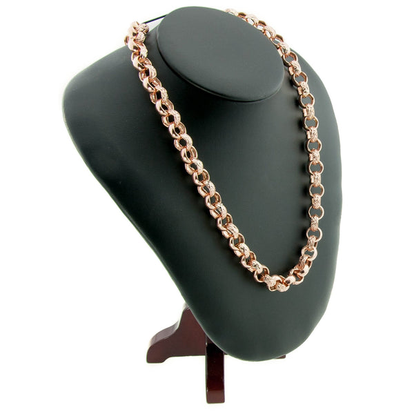 9ct Rose Gold Heavy Belcher Chain - 110.30g