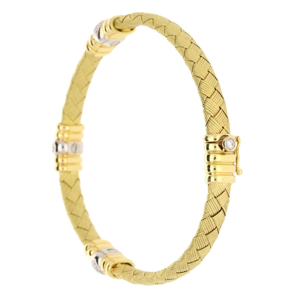 18ct Yellow Gold 0.48ct Diamond Bangle