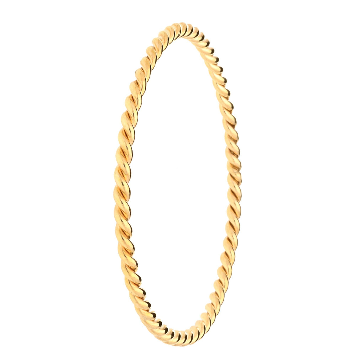 9ct Yellow Gold 'Twisted-Slave' Bangle - 15.20g