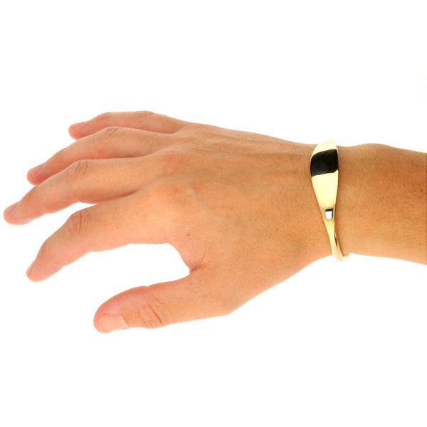 9ct Yellow Gold Gents 'ID-Torque' Bangle - 30.5g