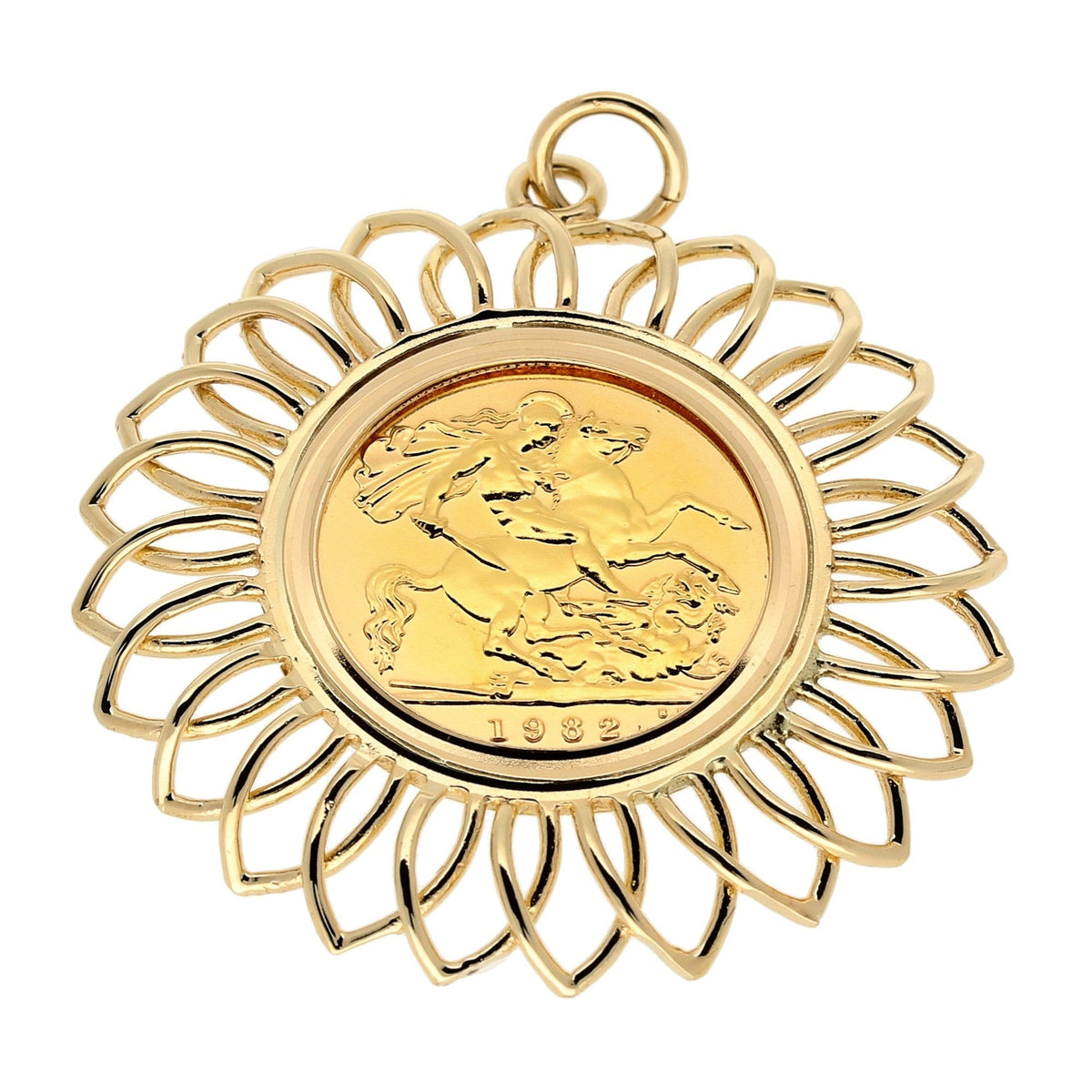 1982 Gold Half-Sovereign Pendant - 7.8g