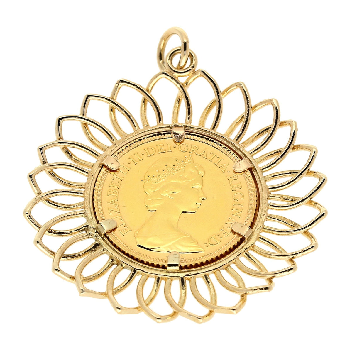 1982 Gold Half-Sovereign Pendant - 7.8g