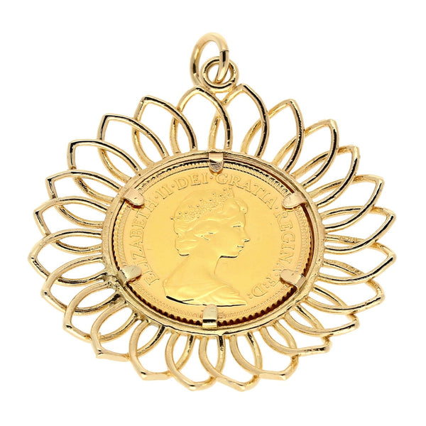 1982 Gold Half-Sovereign Pendant - 7.8g