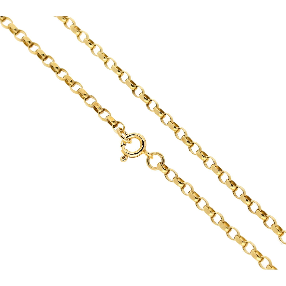 9ct Yellow Gold 'Diamond-Cut' 22-Inch Belcher Chain - 10.3g