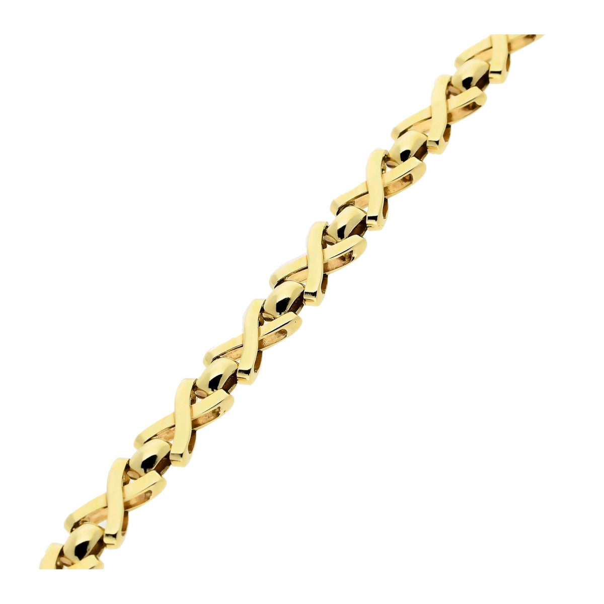 9ct Yellow Gold 16-inch 'Kiss' Style Necklace - 18.40g