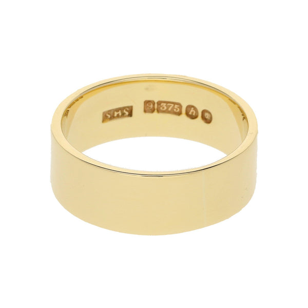 9ct Yellow Gold 8mm Flat Wedding Ring - 8.8g