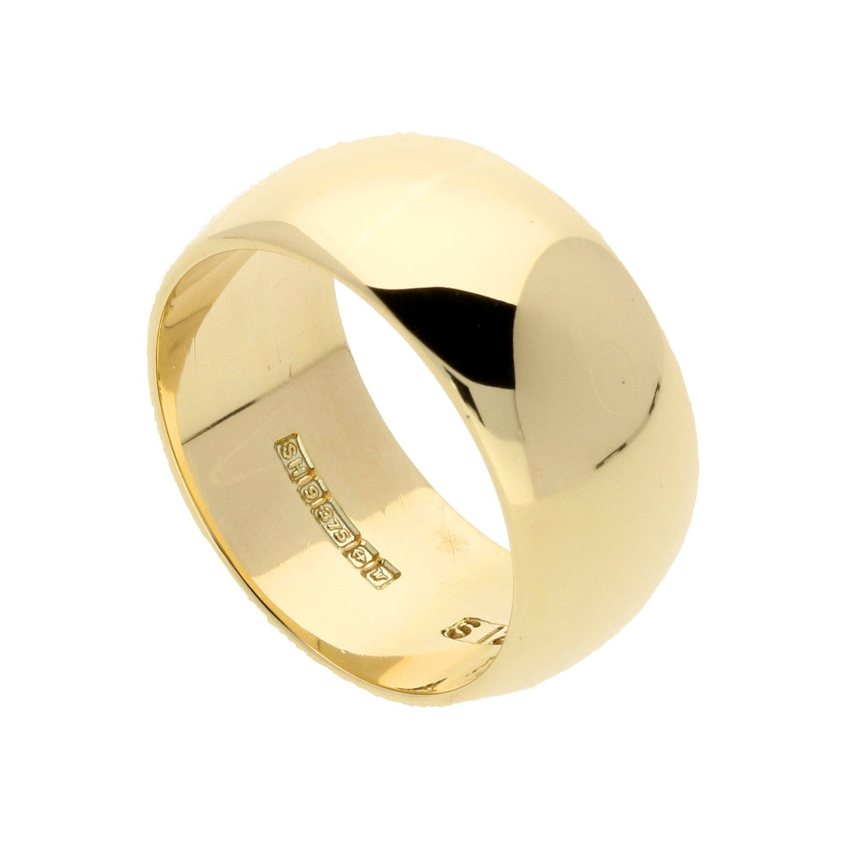9ct Yellow Gold 11mm 'D-Shape' Wedding Ring - 14.5g