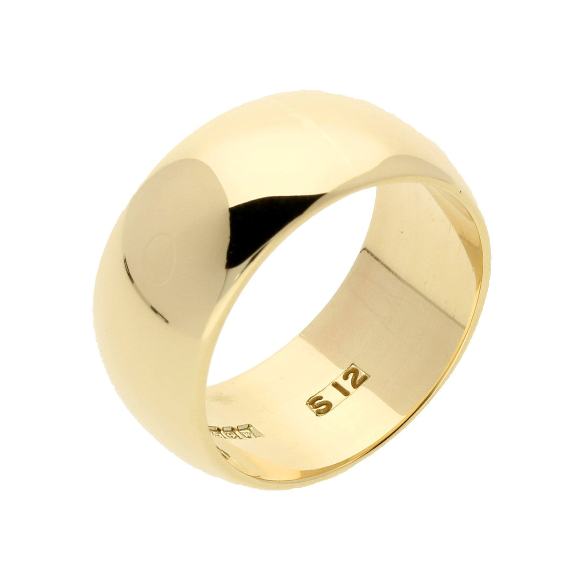 9ct Yellow Gold 11mm 'D-Shape' Wedding Ring - 14.5g