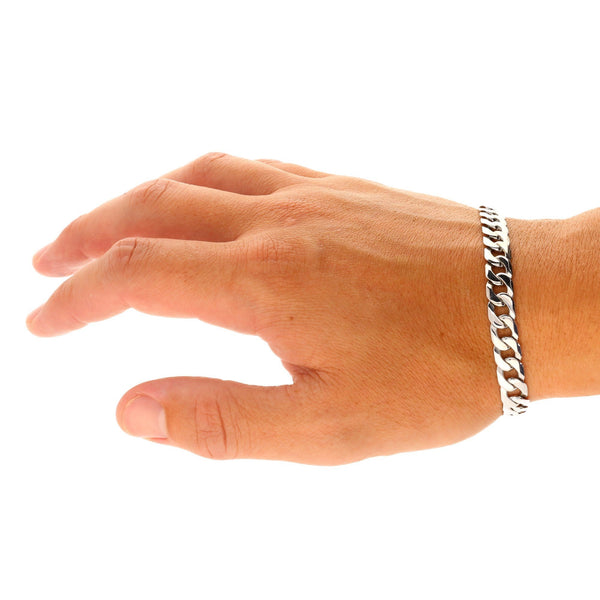 9ct White Gold Curb Bracelet - 22.40g
