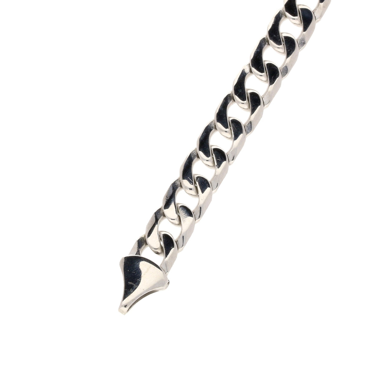 9ct White Gold Curb Bracelet - 22.40g