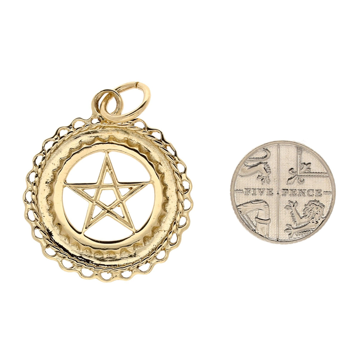 9ct Yellow Gold '5-Pointed Star' Pendant - 5.4g
