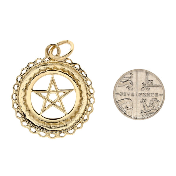 9ct Yellow Gold '5-Pointed Star' Pendant - 5.4g