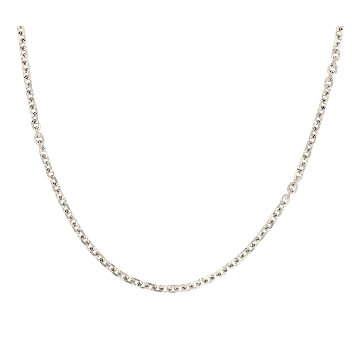 Platinum 18" Fine Solid Trace Chain