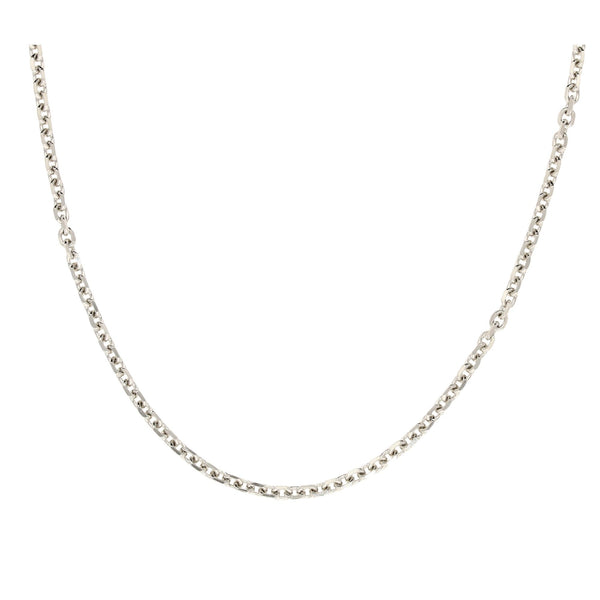 Platinum 18" Fine Solid Trace Chain