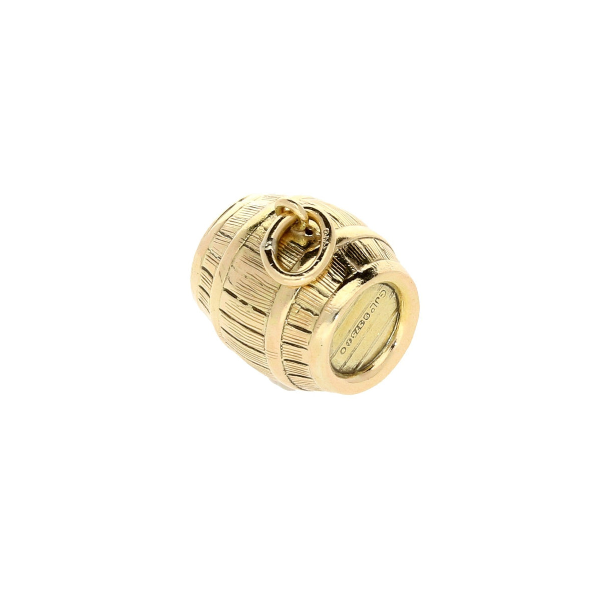 9ct Yellow Gold Barrell Charm - 1.8g