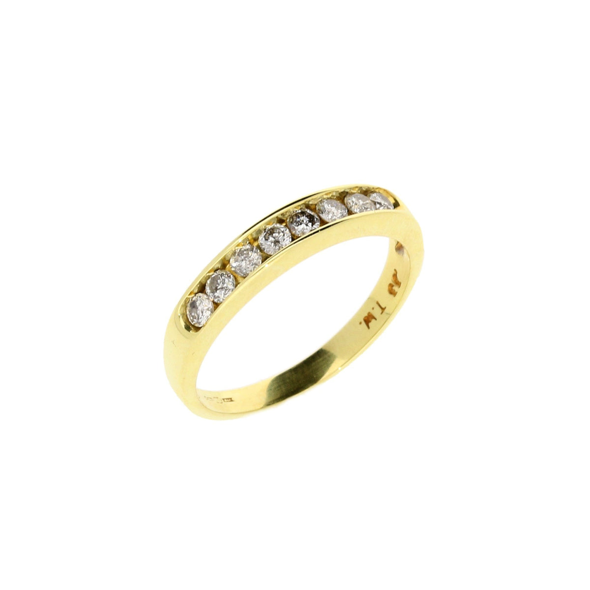 18ct Yellow Gold 0.33ct Diamond Half Eternity Ring