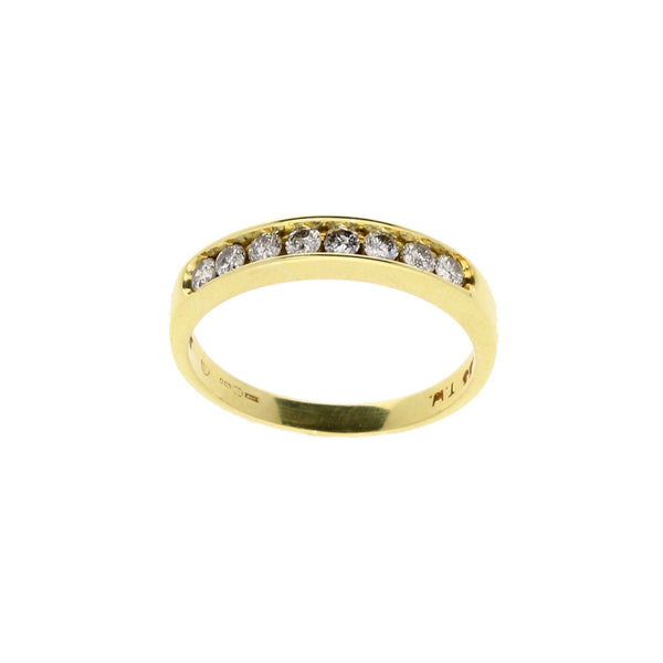 18ct Yellow Gold 0.33ct Diamond Half Eternity Ring