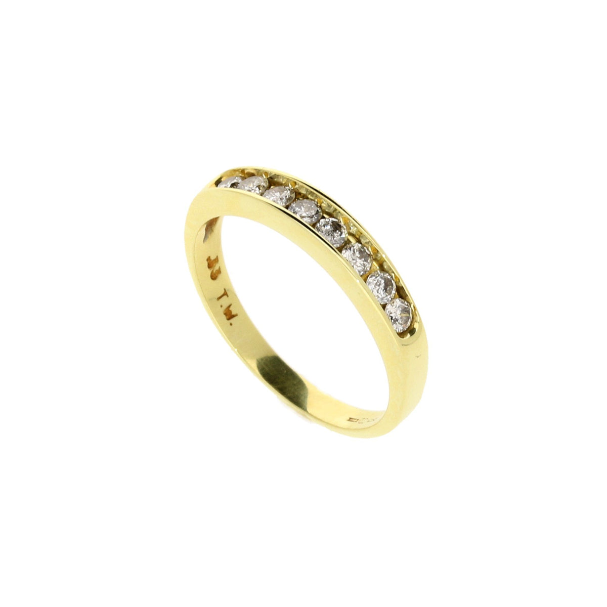 18ct Yellow Gold 0.33ct Diamond Half Eternity Ring