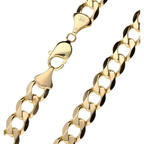 9ct Yellow Gold Gents Curb Chain - 59.10g