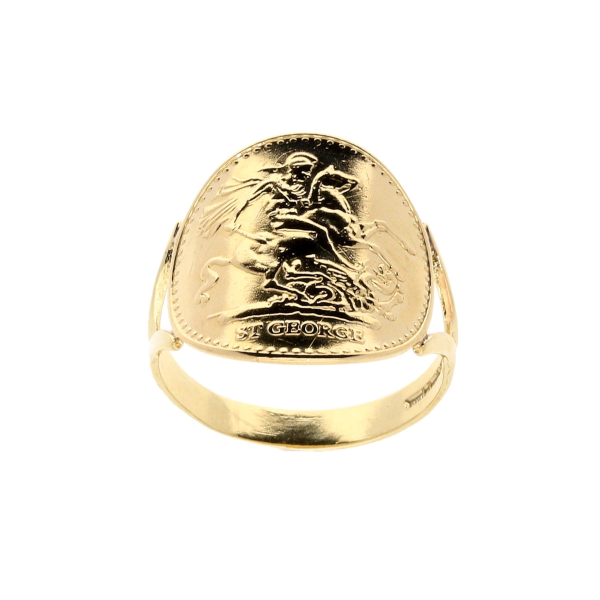 9ct Yellow Gold St George Ring - 3.0g