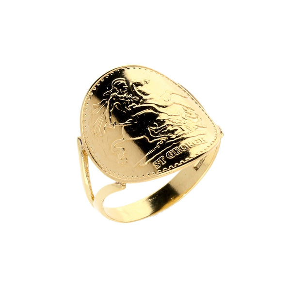 9ct Yellow Gold St George Ring - 3.0g