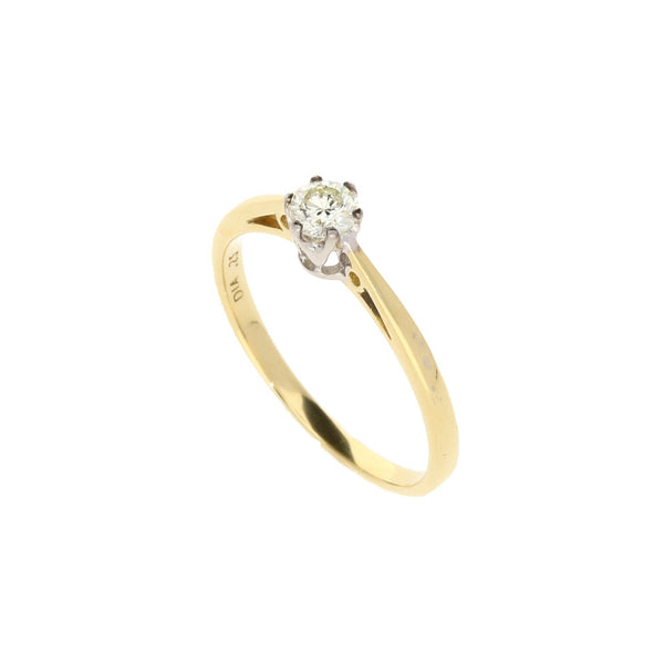 18ct Yellow Gold 0.25ct Diamond Engagement Ring