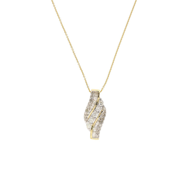 Yellow Gold Diamond Pendant & Chain - 0.50ct