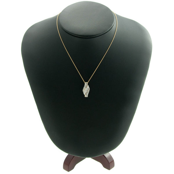 Yellow Gold Diamond Pendant & Chain - 0.50ct
