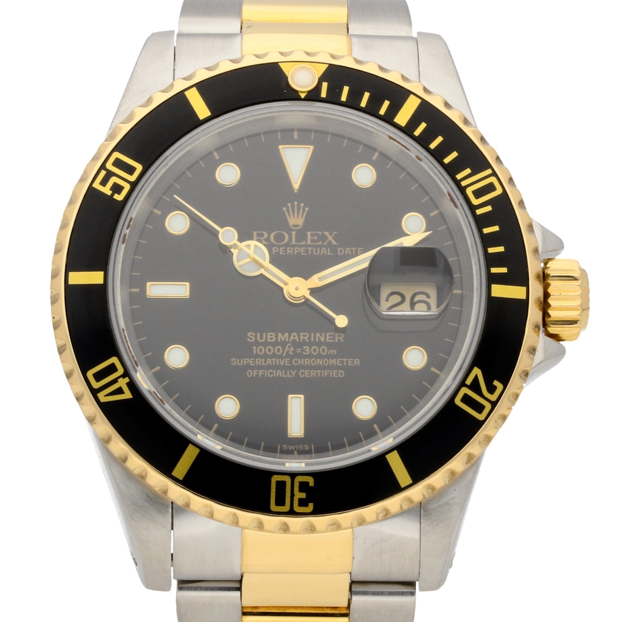1999 Black Rolex Submariner 16613 - Steel and Gold | Miltons Diamonds