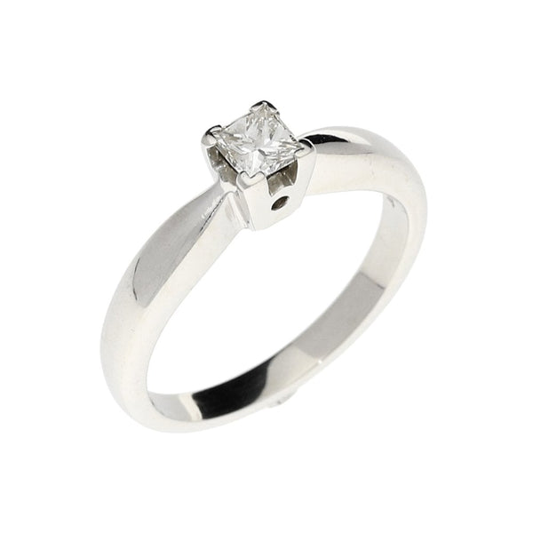 Platinum Princess Cut Engagement Ring - Size L - 0.33ct