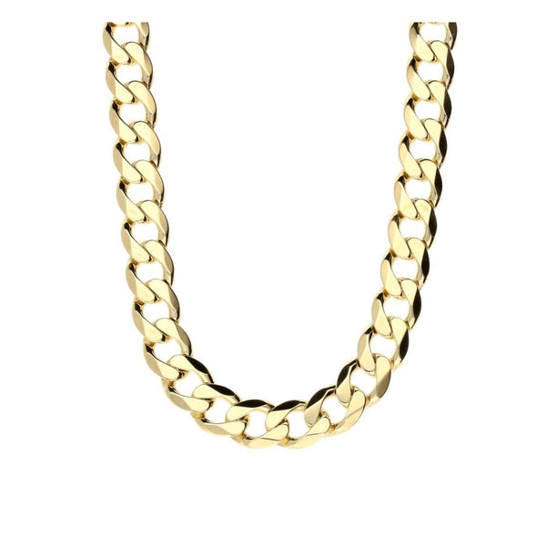9ct Yellow Gold 18-Inch Gents Curb Chain - 48.8g
