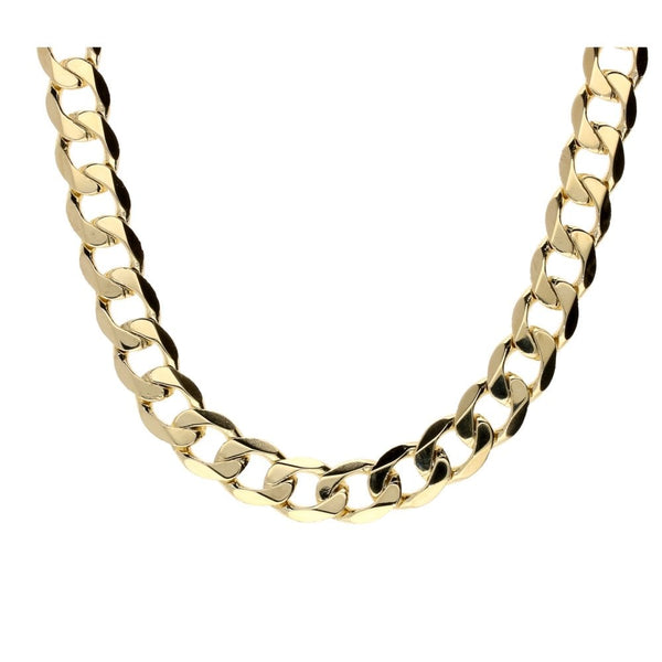 9ct Yellow 24-Inch Gold Gents Curb Chain - 58.7g