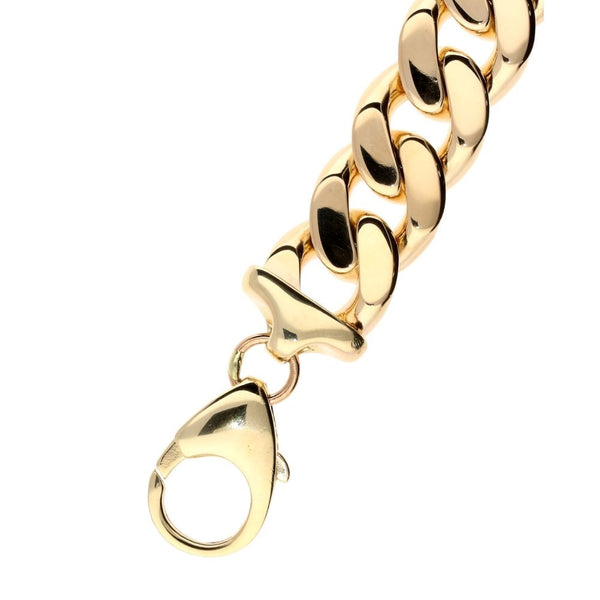9ct Yellow Gold Heavy Curb Bracelet - 129.7g