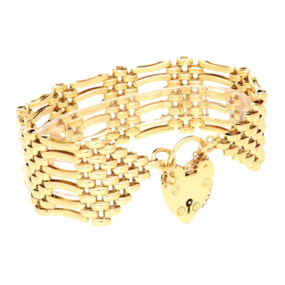 9ct Yellow Gold Gate Bracelet - 36.7g