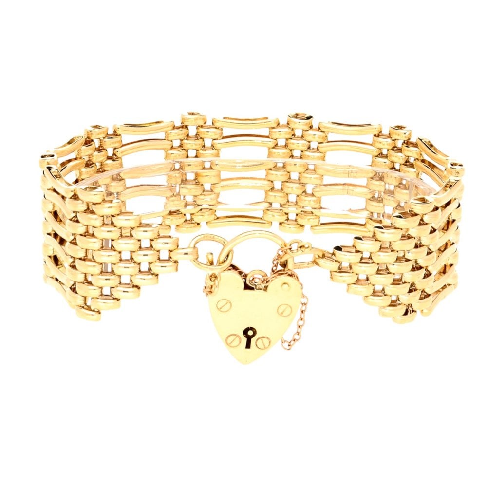 9ct Yellow Gold Gate Bracelet - 36.7g